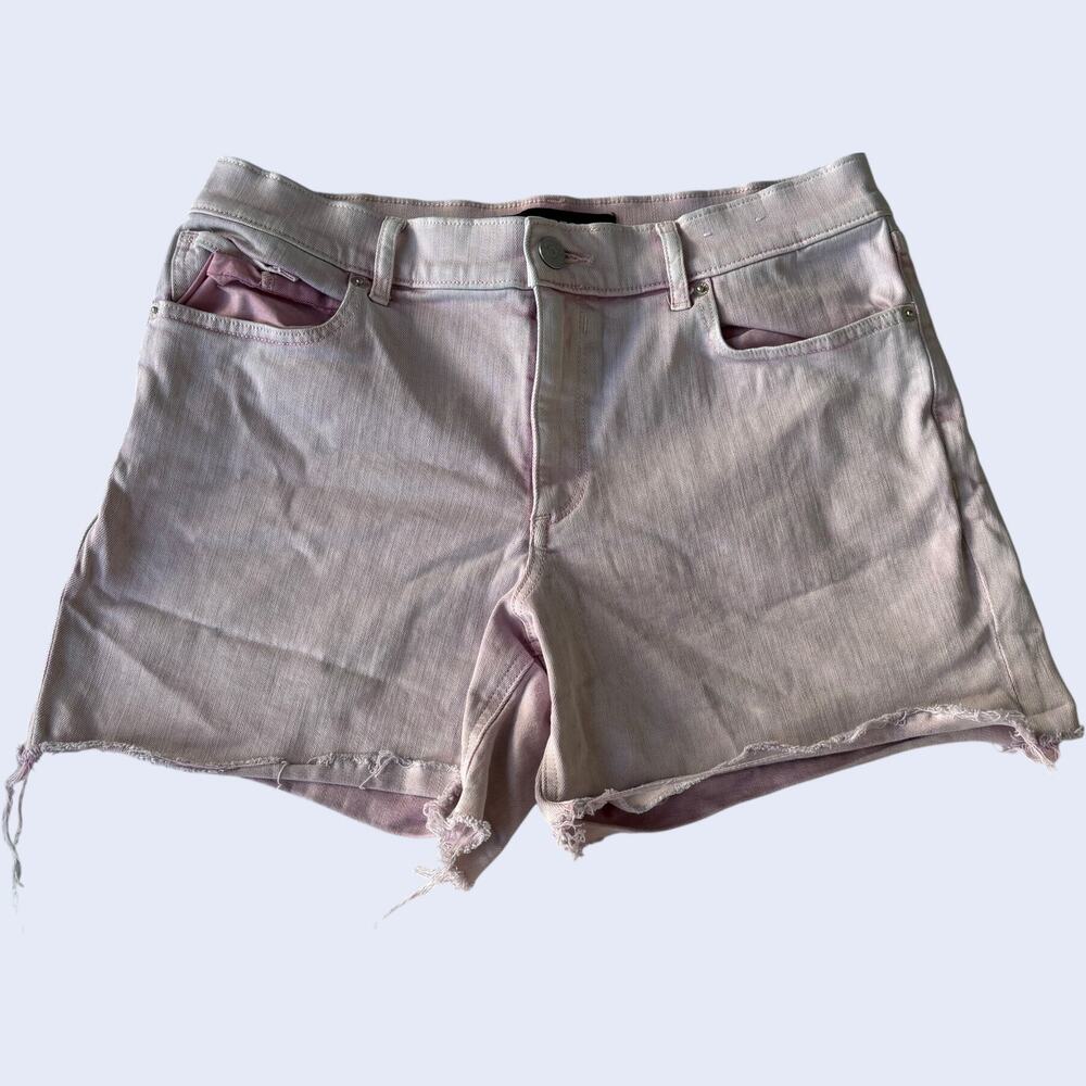 Express 10 Y2K Shorts Pink Raw Hem Denim